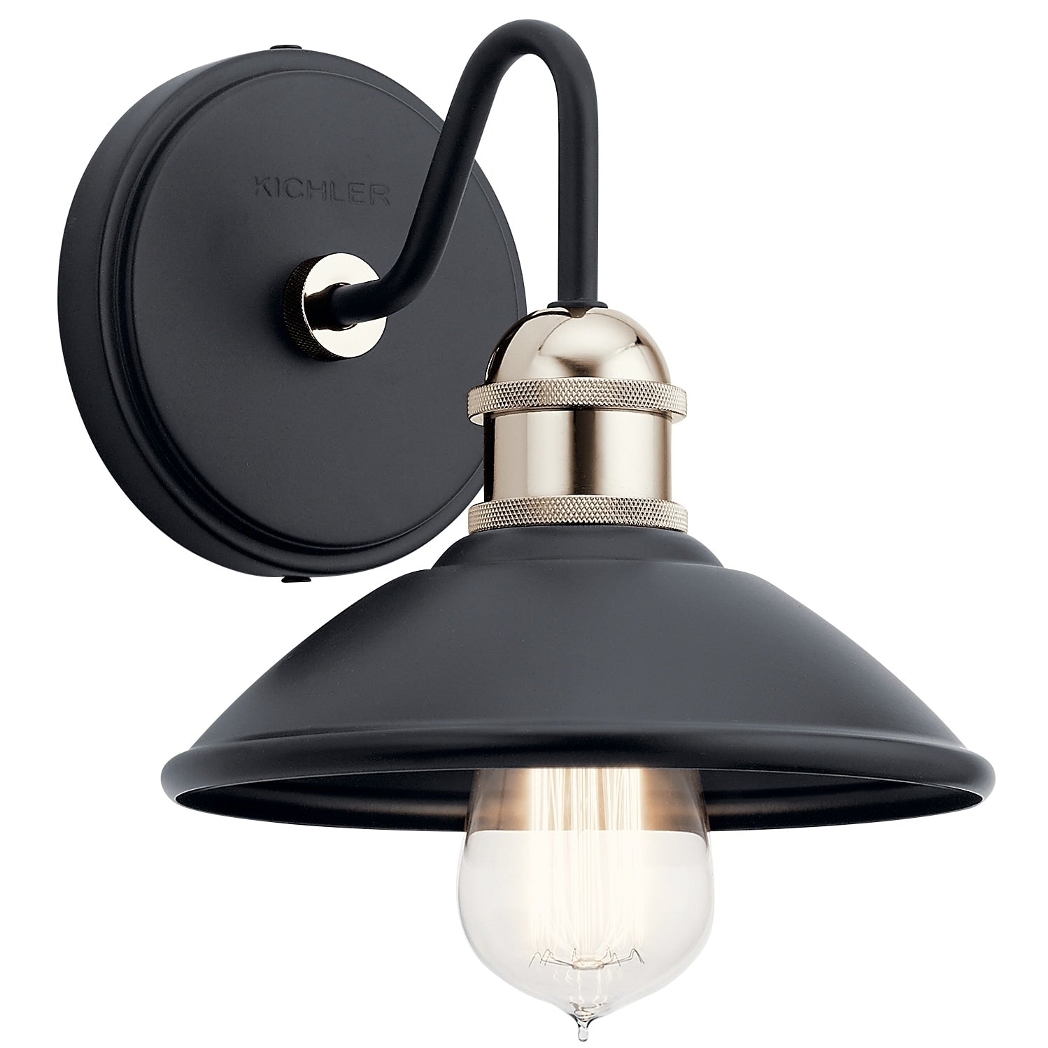 Kichler Lighting Clyde 1 Light Wall Sconce Black