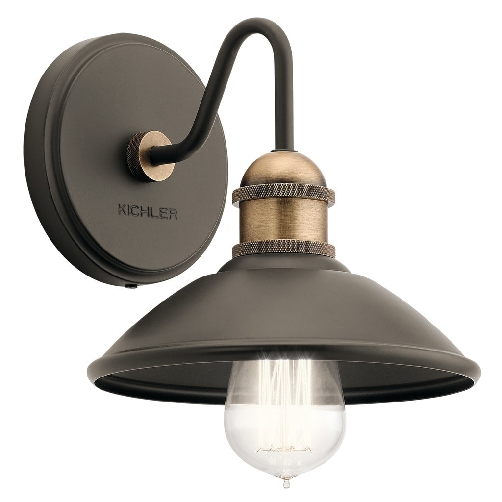 Kichler Lighting Clyde Collection 1 Light Olde Bronze Wall Sconce