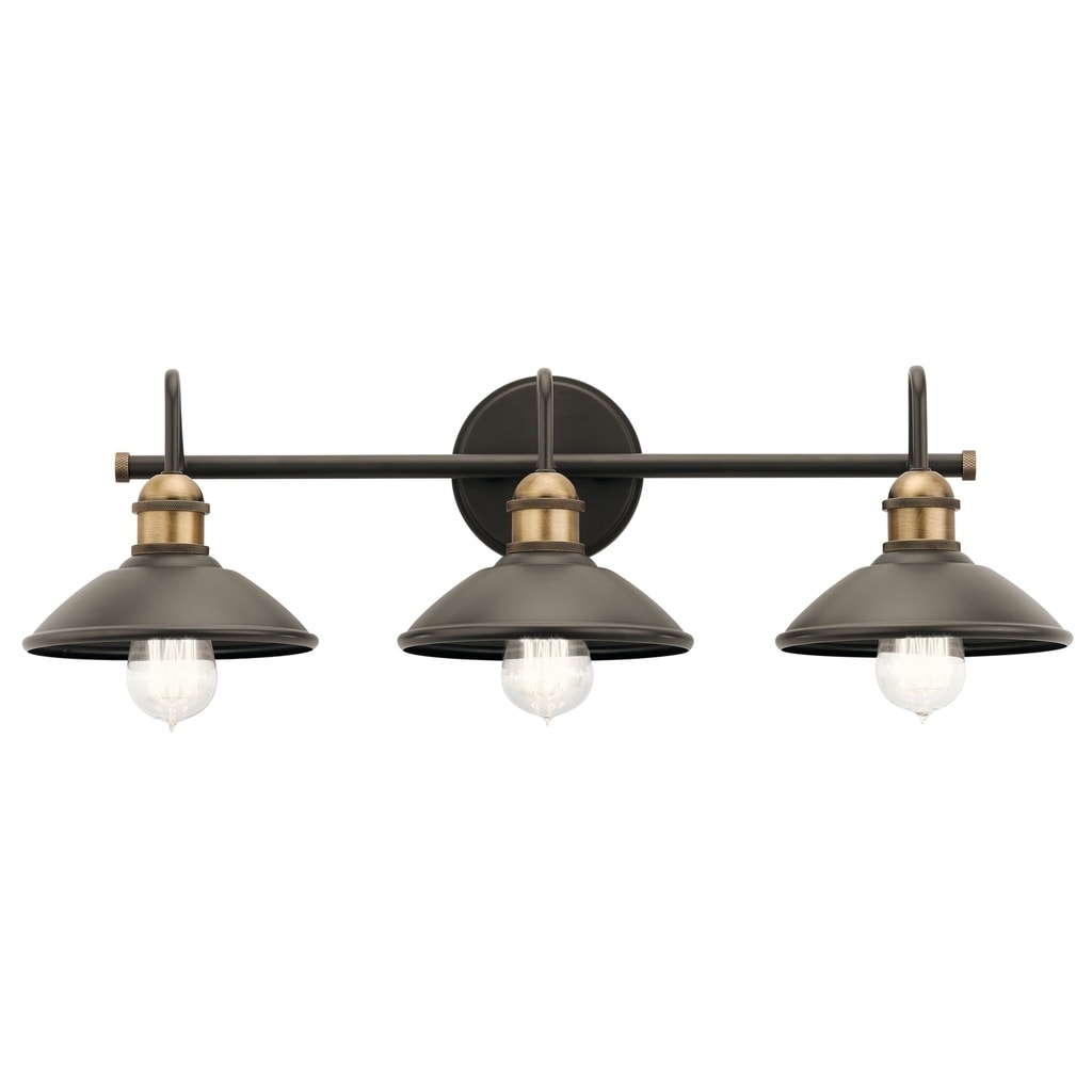 Kichler Lighting Clyde Collection 3 Light Olde Bronze Bath Vanity Light