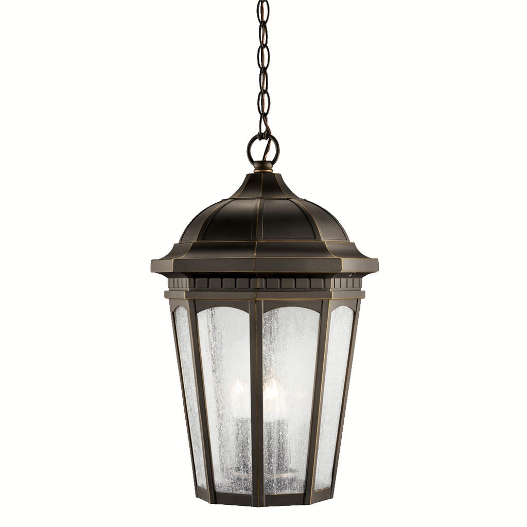Kichler Lighting Courtyard Collection 3 Light Rubbed Bronze Outdoor Pendant