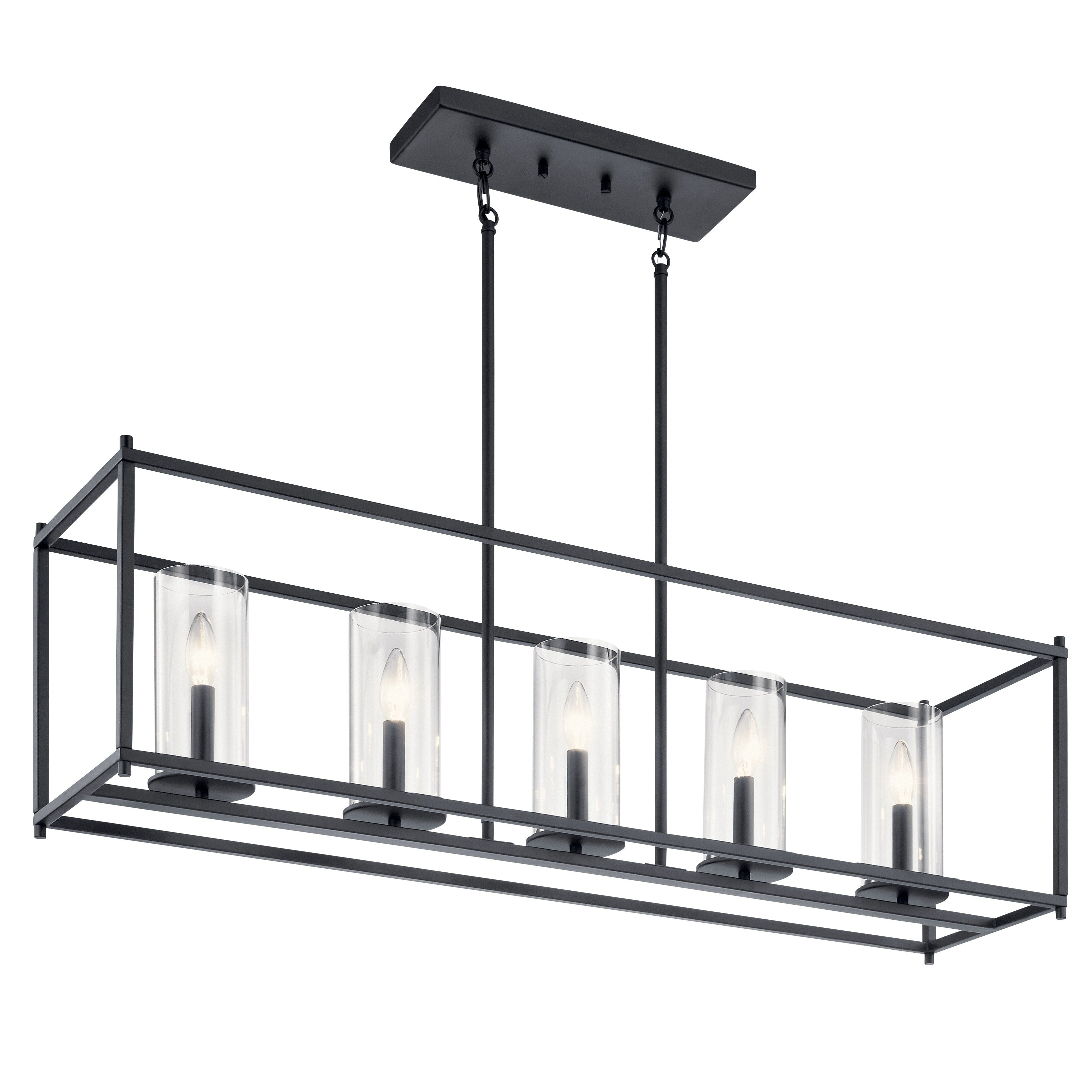 Kichler Lighting Crosby 5 Light Linear Chandelier Black