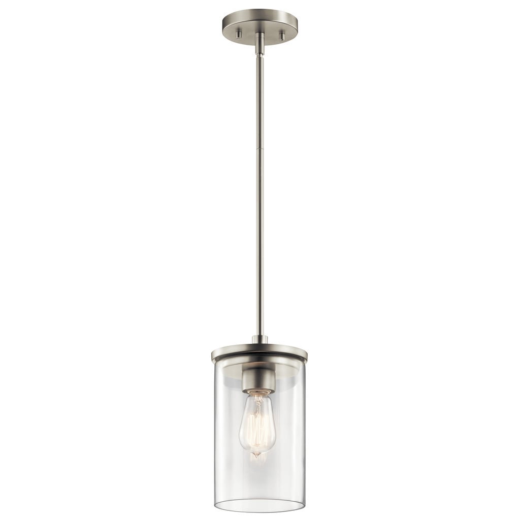 Strick Bolton Marclay 1 Light Brushed Nickel Mini Pendant