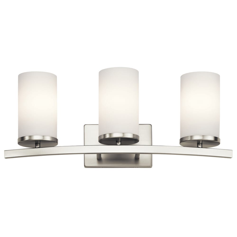Copper Grove Bonaparte 3 Light Brushed Nickel Bath Vanity Light