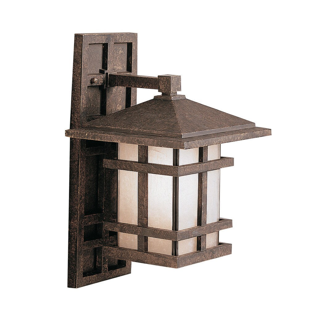 Kichler Lighting Cross Creek Collection 1 Light Aged Bronze Outdoor Wall Lantern