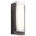 Kichler Lighting Dahlia Collection 2 Light Architectural Bronze Led Outdoor Wall Sconce