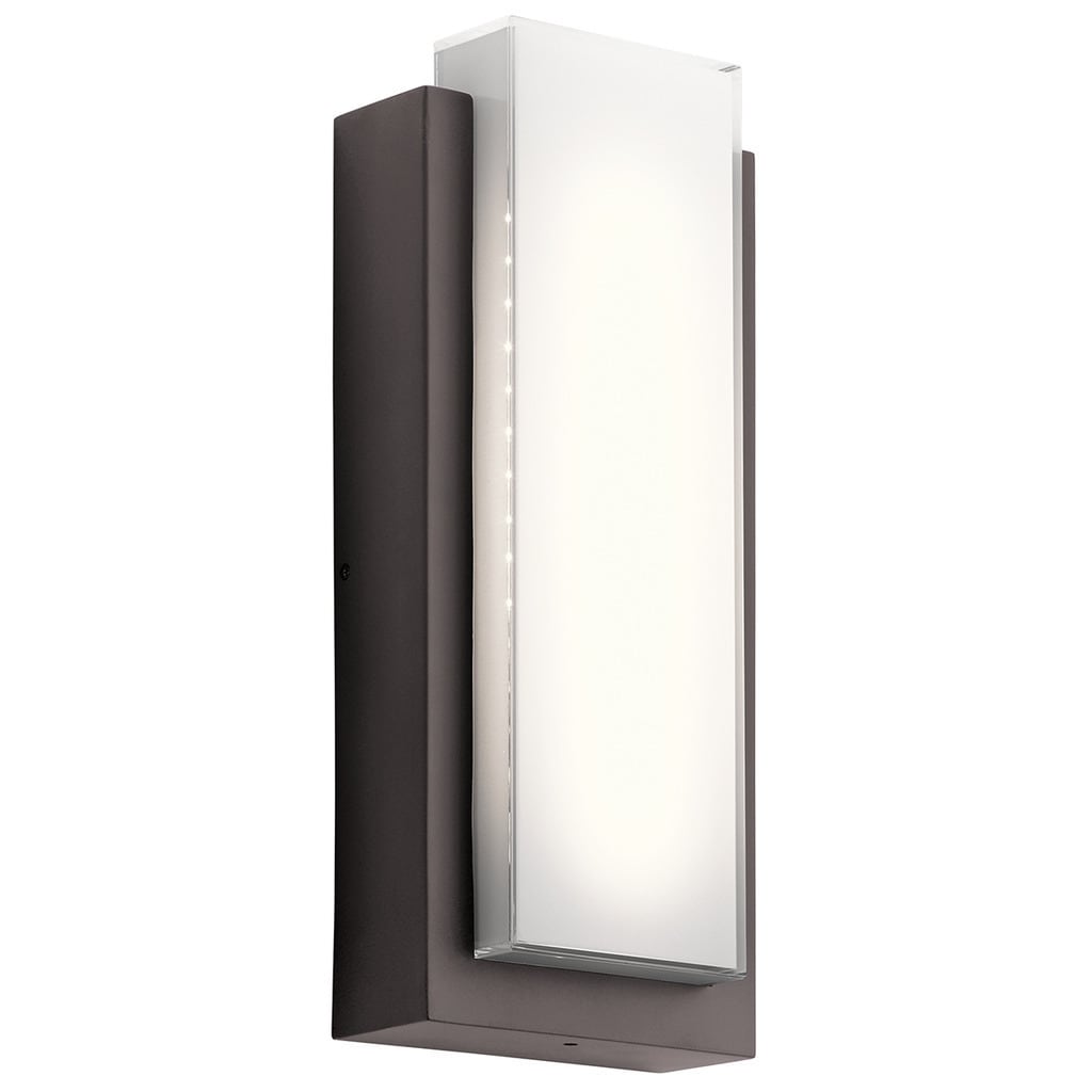 Kichler Lighting Dahlia Collection 2 Light Architectural Bronze Led Outdoor Wall Sconce