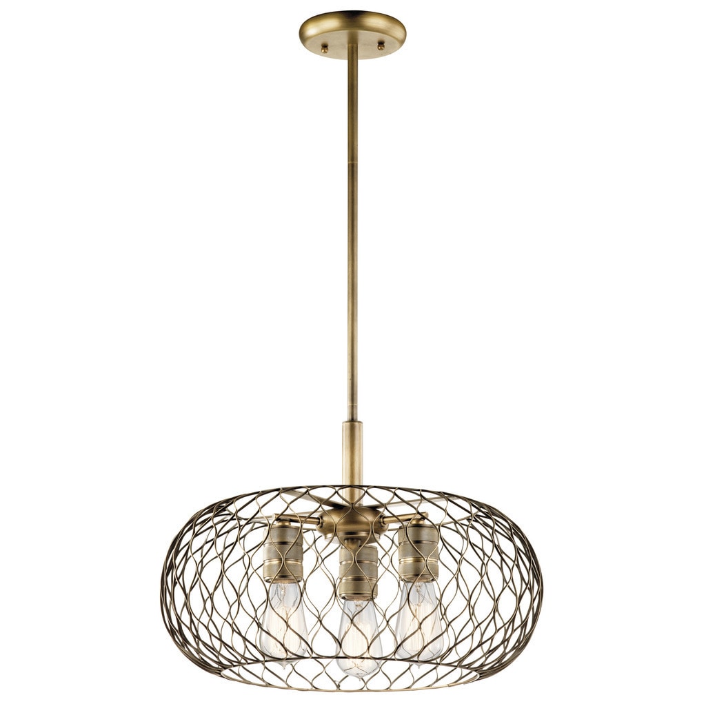 Kichler Lighting Devin Collection 3 Light Natural Brass Pendant