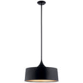 Kichler Lighting Elias 1 Light Pendant Semi Flush Light Black