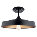 Kichler Lighting Elias 1 Light Semi Flush Mount Ceiling Light Black