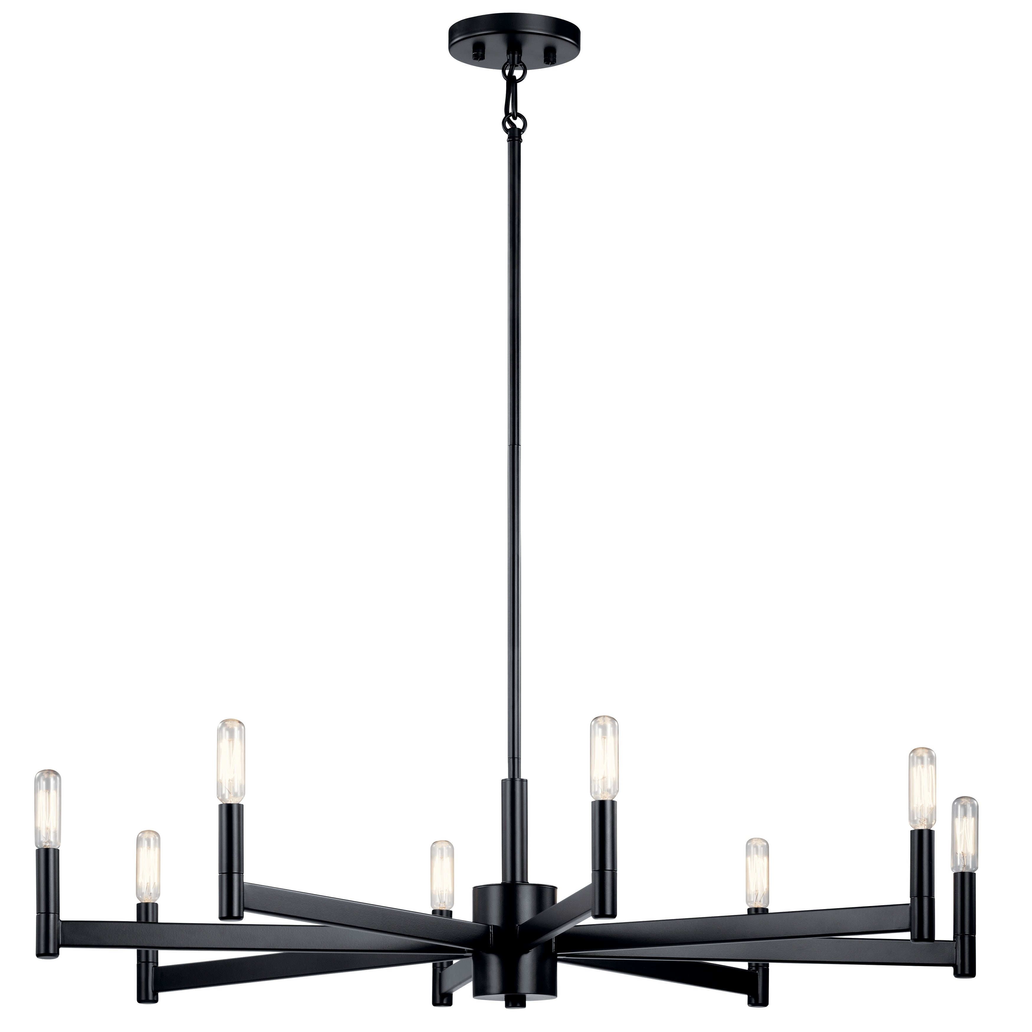 Kichler Lighting Erzo 8 Light Chandelier Black