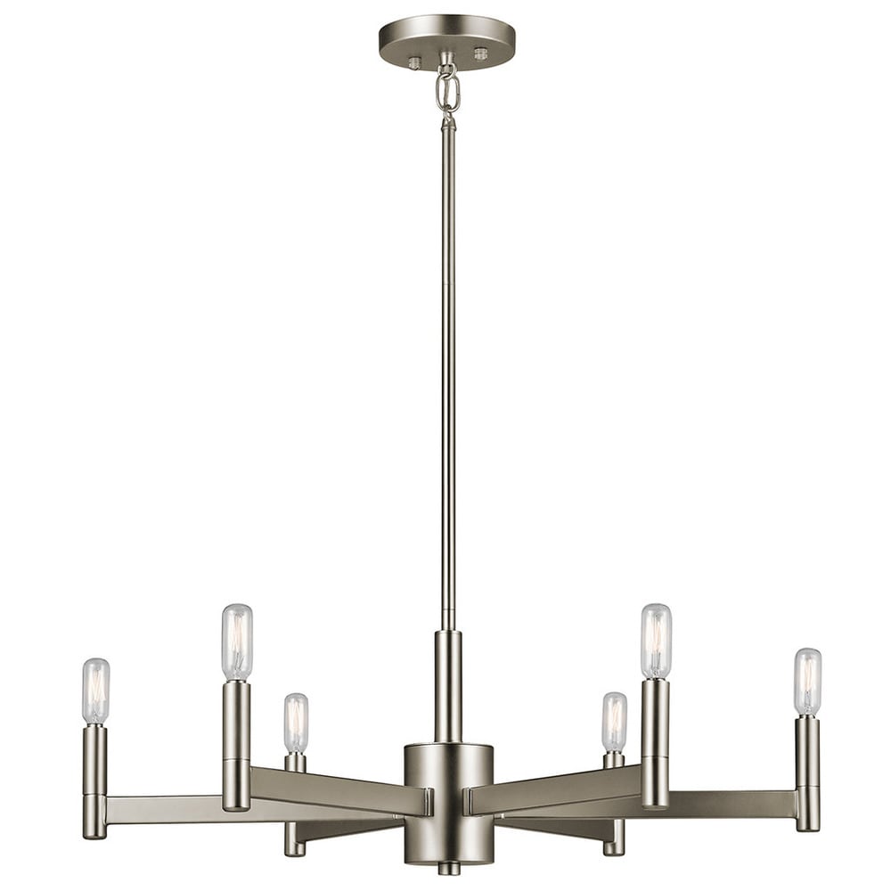 Kichler Lighting Erzo Collection 6 Light Satin Nickel Chandelier