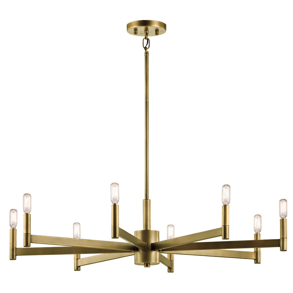 Kichler Lighting Erzo Collection 8 Light Natural Brass Chandelier
