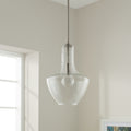 Kichler Lighting Everly Collection 1 Light Brushed Nickel Pendant 10.5 Inch Diameter