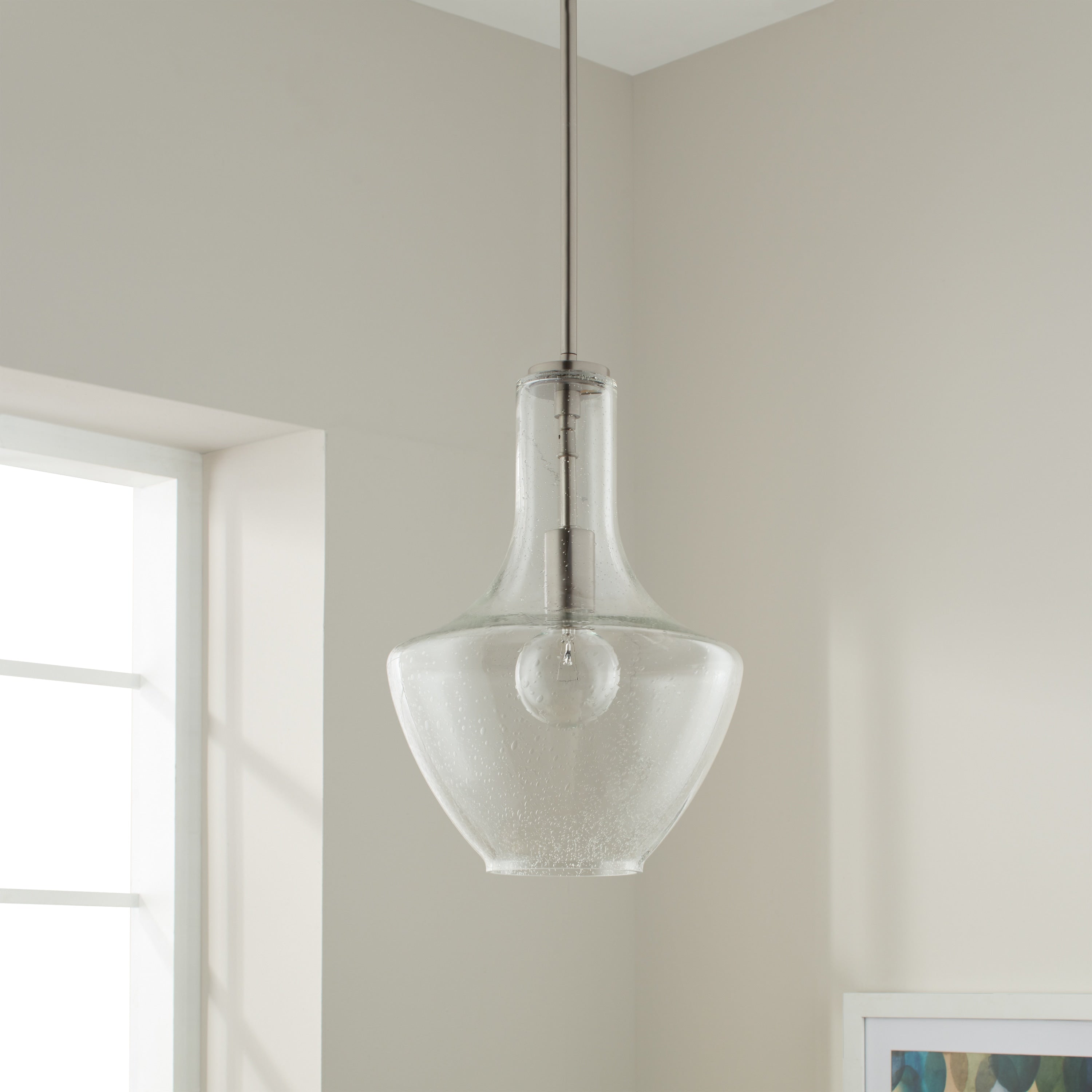 Kichler Lighting Everly Collection 1 Light Brushed Nickel Pendant 10.5 Inch Diameter