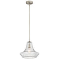 Kichler Lighting Everly Collection 1 Light Brushed Nickel Pendant 12.5 Inch Diameter N A
