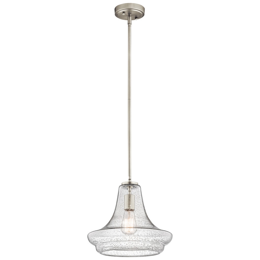 Kichler Lighting Everly Collection 1 Light Brushed Nickel Pendant 12.5 Inch Diameter N A