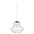 Kichler Lighting Everly Collection 1 Light Chrome Pendant 12 Inch Diameter