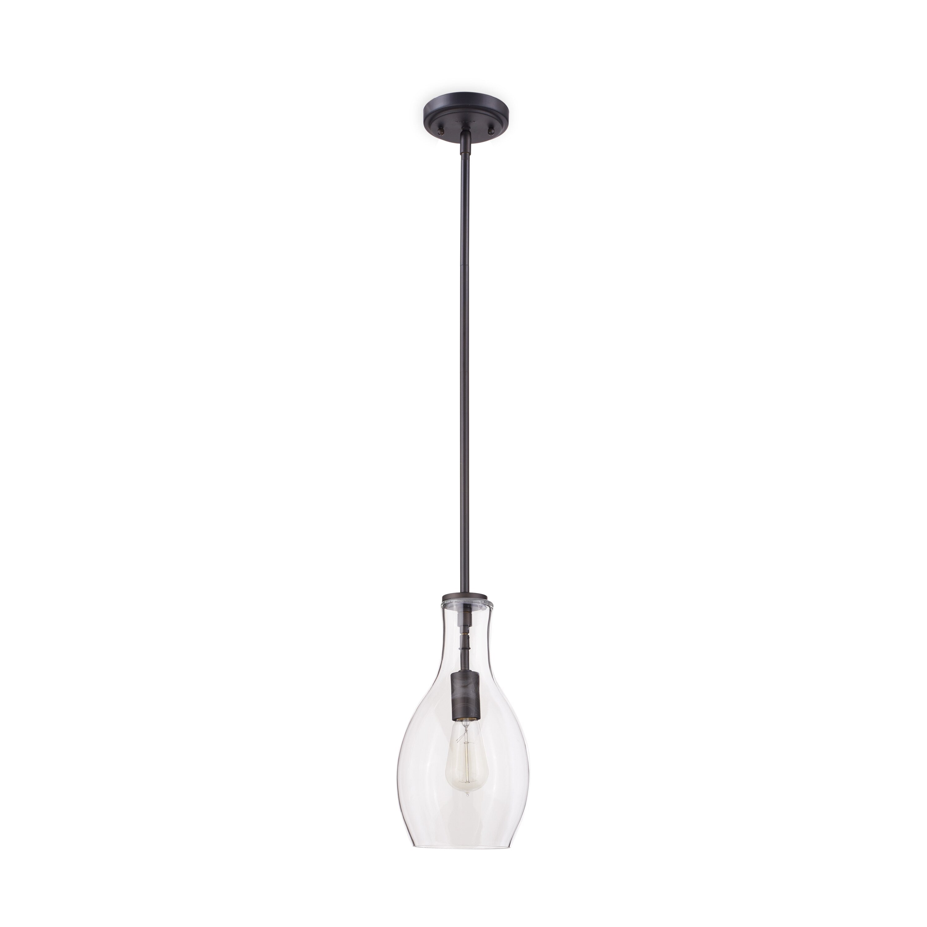 Kichler Lighting Everly Collection 1 Light Olde Bronze Pendant 7 Inch Diameter