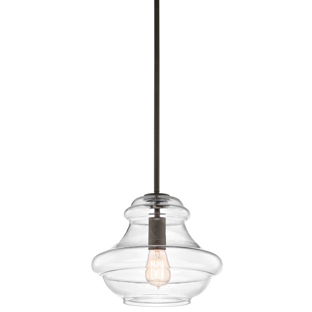 Kichler Lighting Everly Collection 1 Light Olde Bronze Pendant 12 Inch Diameter