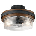 Kichler Lighting Grand Bank Collection 2 Light Auburn Stained Semi Flush Mount