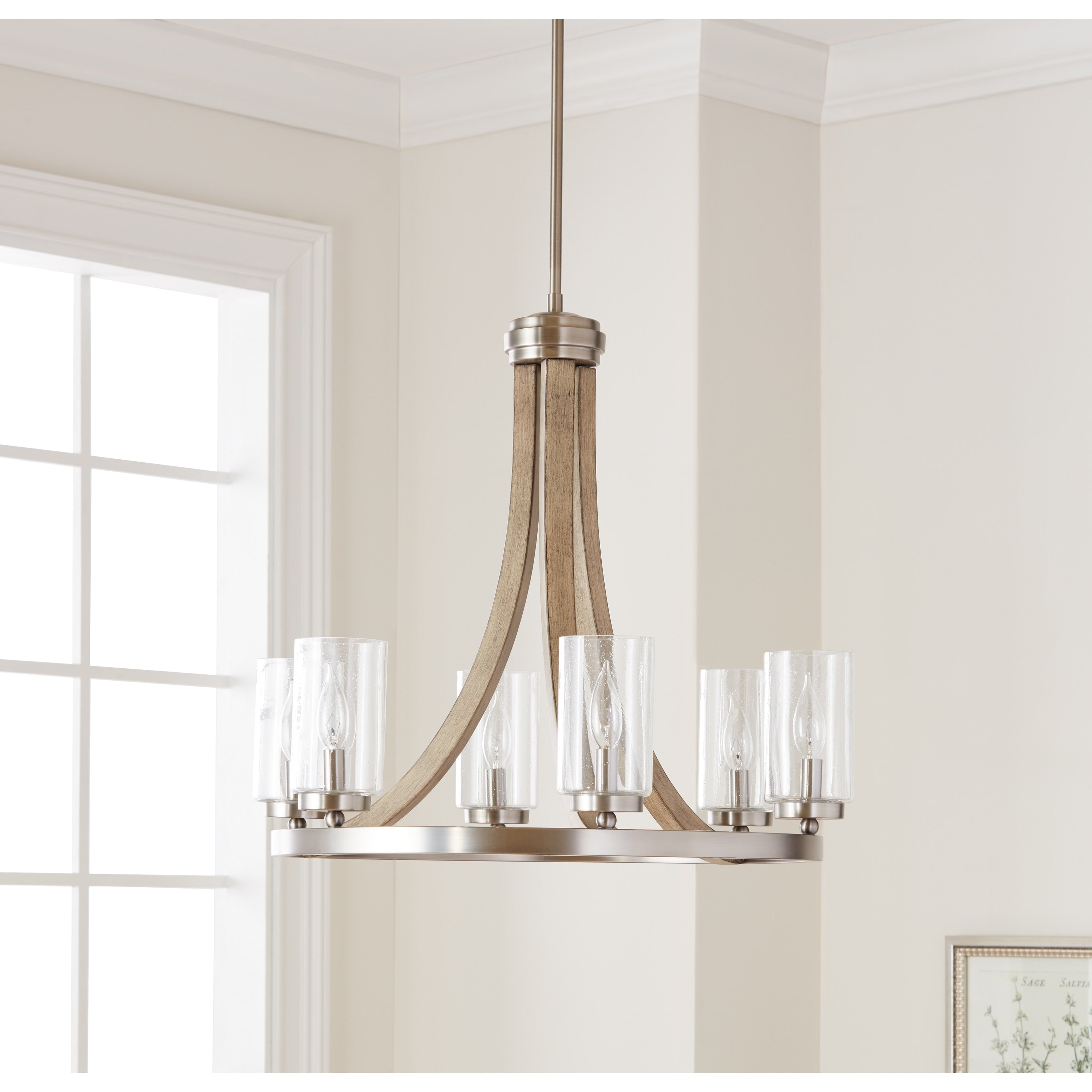 Kichler Lighting Grand Bank Collection 6 Light Distressed Antique Gray Chandelier