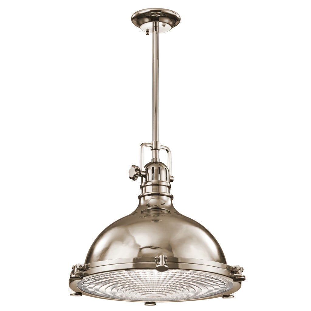 Kichler Lighting Hatteras Bay Collection 1 Light Polished Nickel Pendant