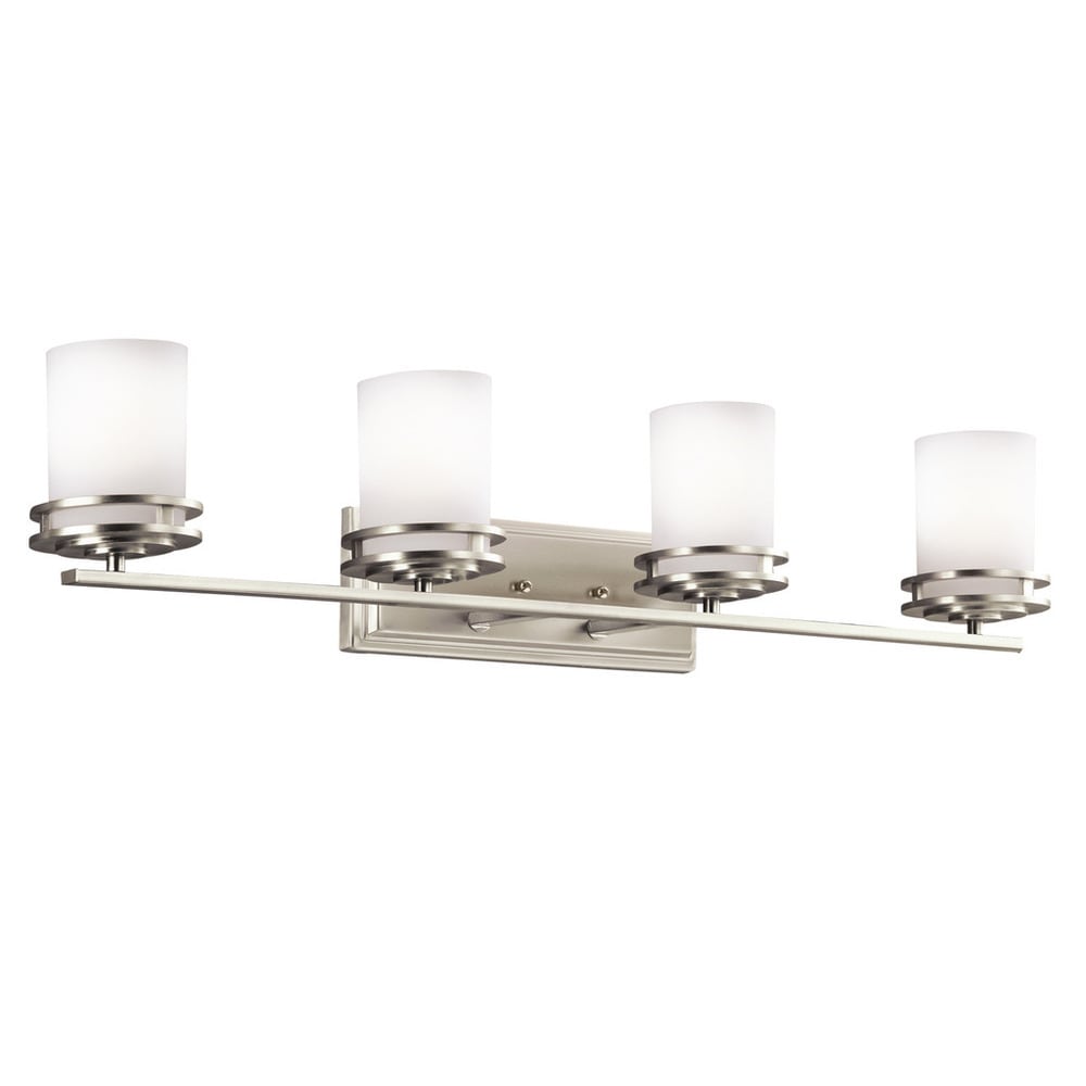 Kichler Lighting Hendrik Collection 4 Light Brushed Nickel Bath Vanity Light