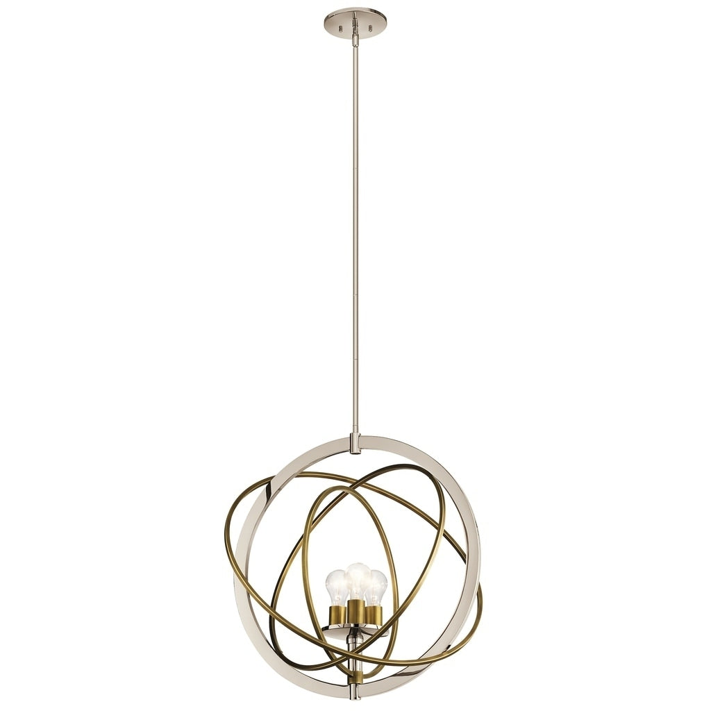 Kichler Lighting Ibis Collection 3 Light Polished Nickel Pendant Polished Nickel