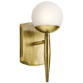 Kichler Lighting Jasper Collection 1 Light Natural Brass Halogen Wall Sconce