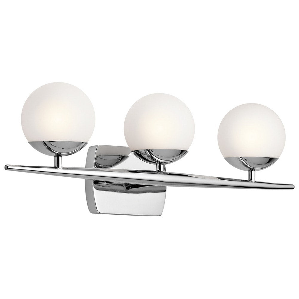 Kichler Lighting Jasper Collection 3 Light Chrome Halogen Bath Vanity Light