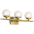Kichler Lighting Jasper Collection 3 Light Natural Brass Halogen Bath Vanity Light