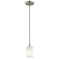 Strick Bolton Leutze 1 Light Brushed Nickel Mini Pendant