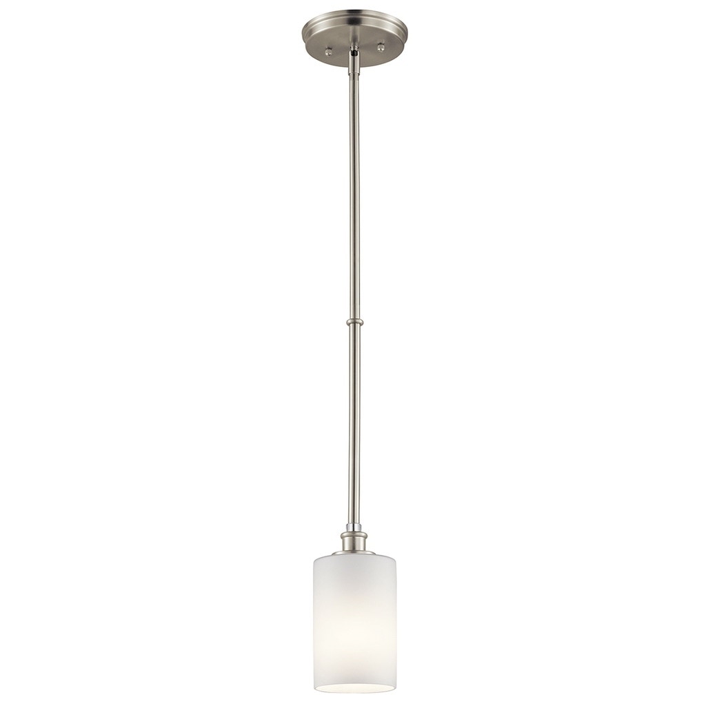 Strick Bolton Leutze 1 Light Brushed Nickel Mini Pendant