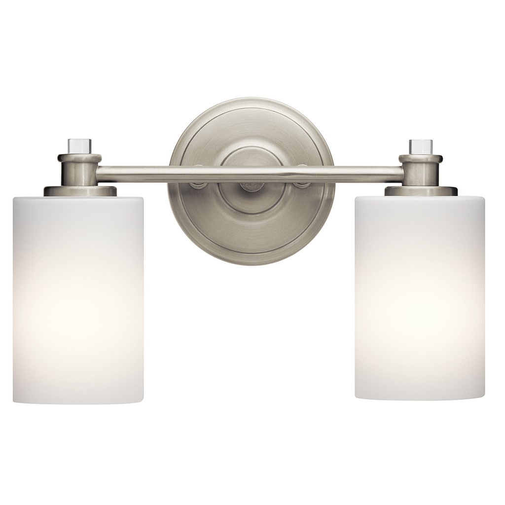 Strick Bolton Nemon 2 Light Brushed Nickel Bath Vanity Light
