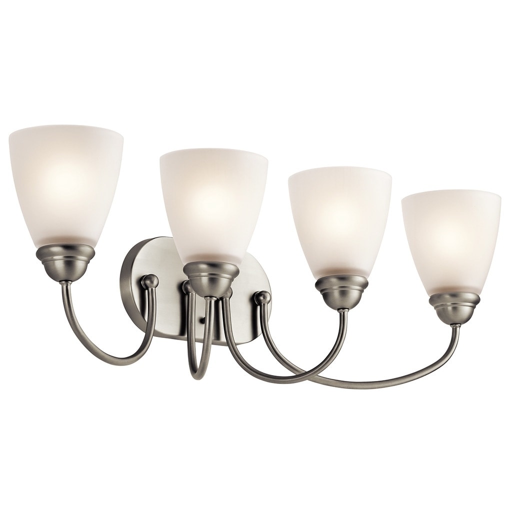 Kichler Lighting Jolie Collection 4 Light Brushed Nickel Bath Vanity Light