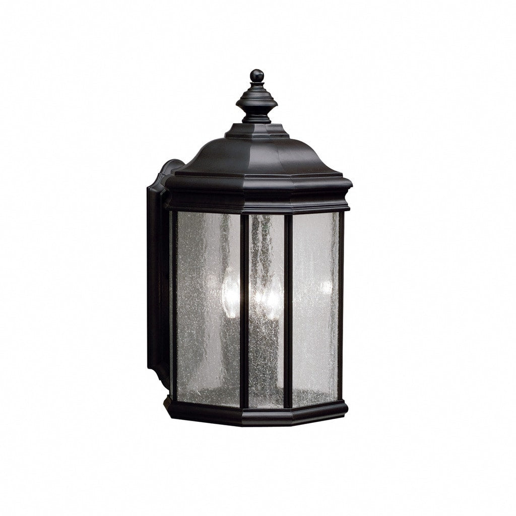 Kichler Lighting Kirkwood Collection 3 Light Black Outdoor Wall Sconce