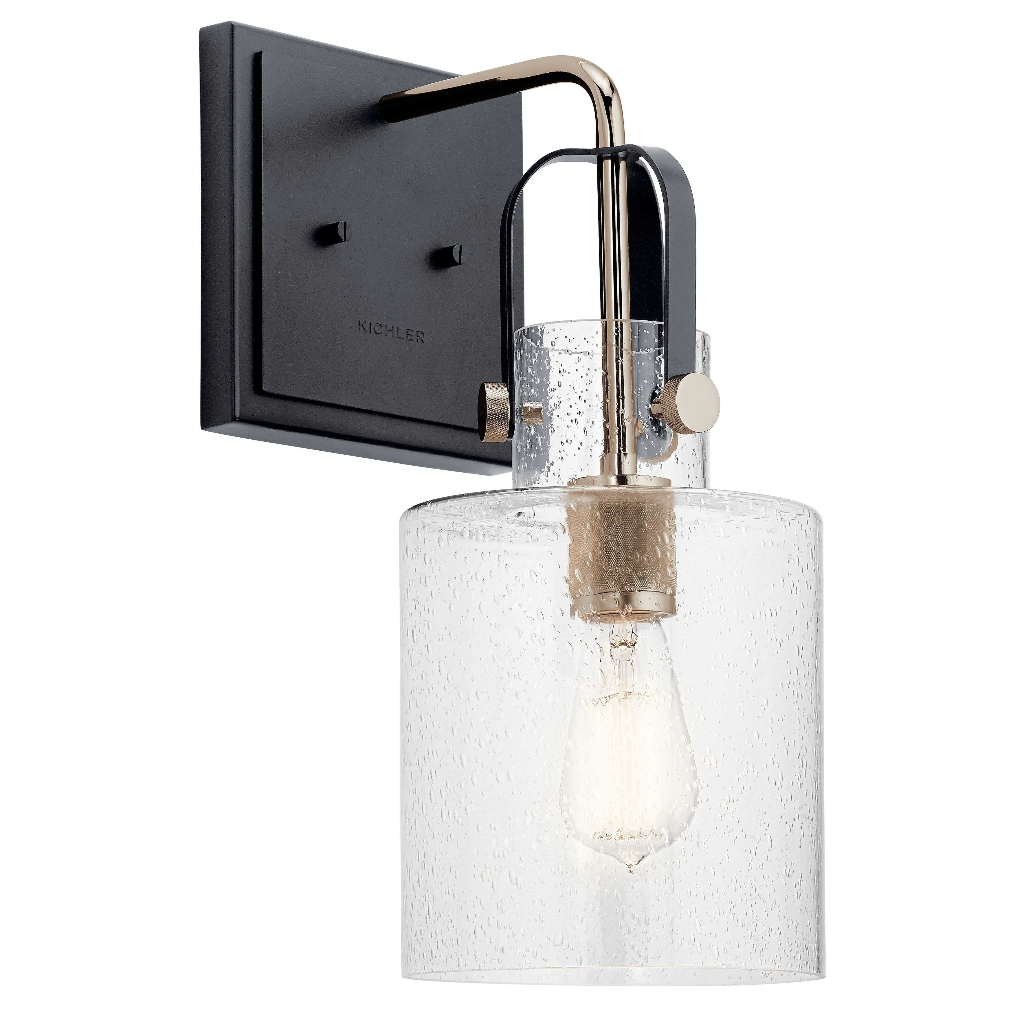 Kichler Lighting Kitner 16.5 In 1 Light Wall Sconce Polished Nickel