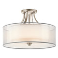 Kichler Lighting Lacey Collection 4 Light Antique Pewter Semi Flush Mount