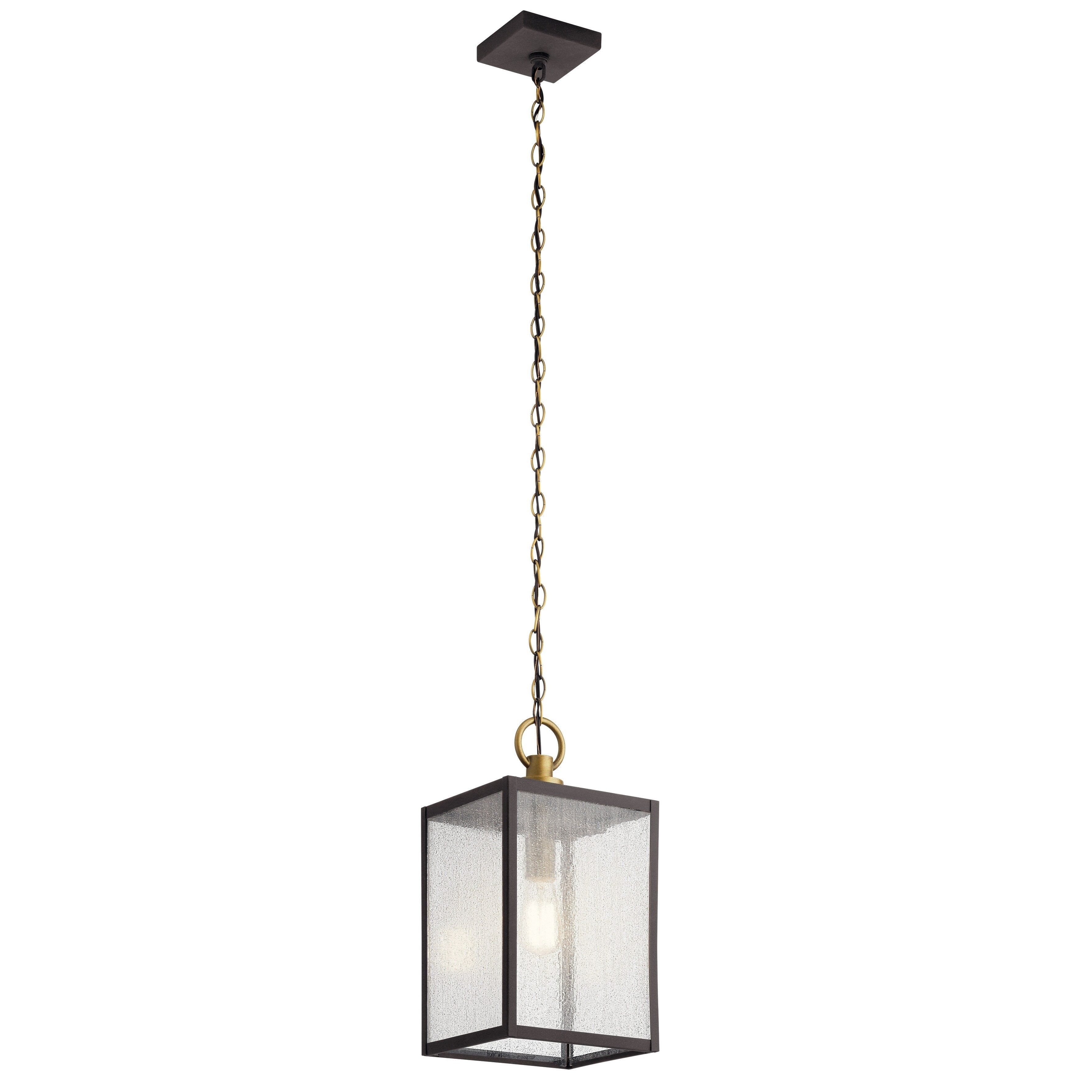 Kichler Lighting Lahden 1 Light Pendant Semi Flush Weathered Zinc