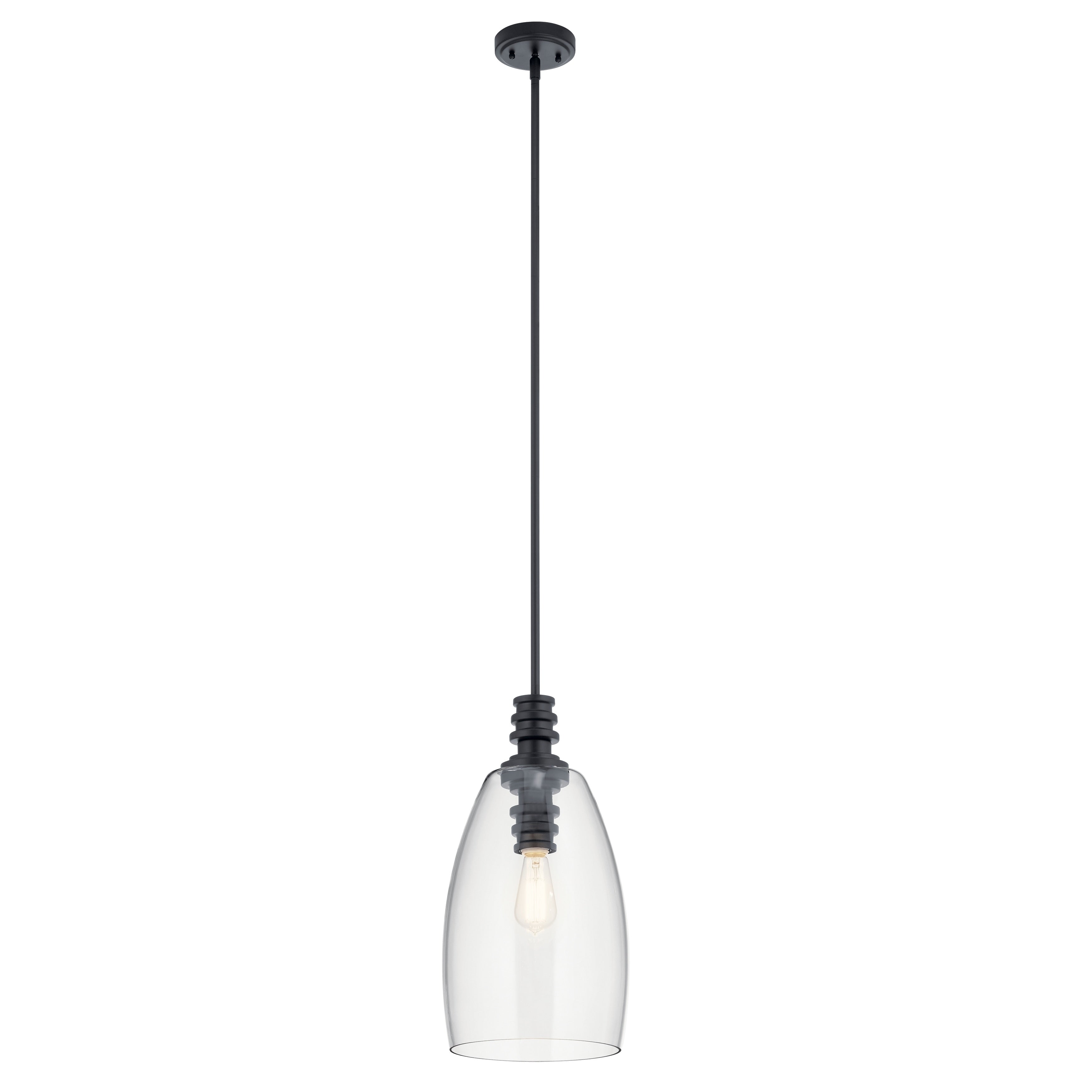 Kichler Lighting Lakum Black 1 Light Pendant