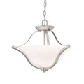Kichler Lighting Langford Collection 2 Light Brushed Nickel Inverted Pendant Semi Flush Mount