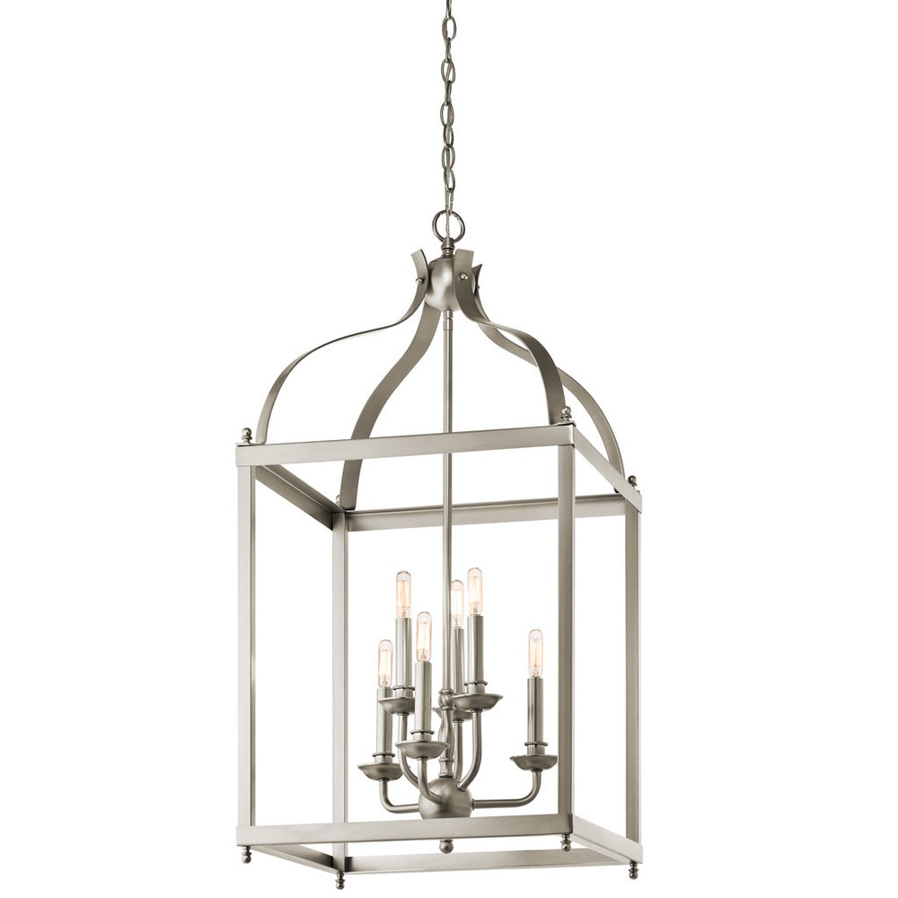 Kichler Lighting Larkin Collection 6 Light Brushed Nickel Foyer Chandelier N A