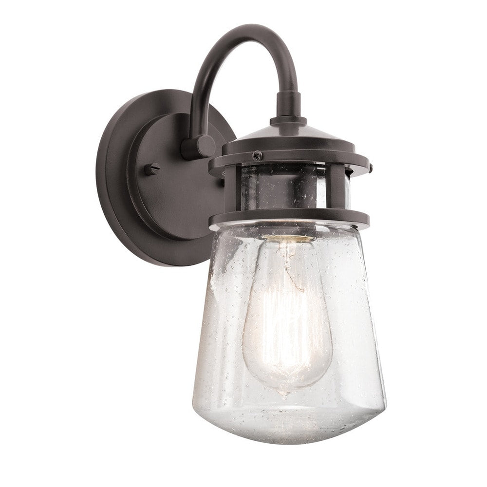 Kichler Lighting Lyndon Collection 1 Light Architectural Bronze Outdoor Wall Lantern
