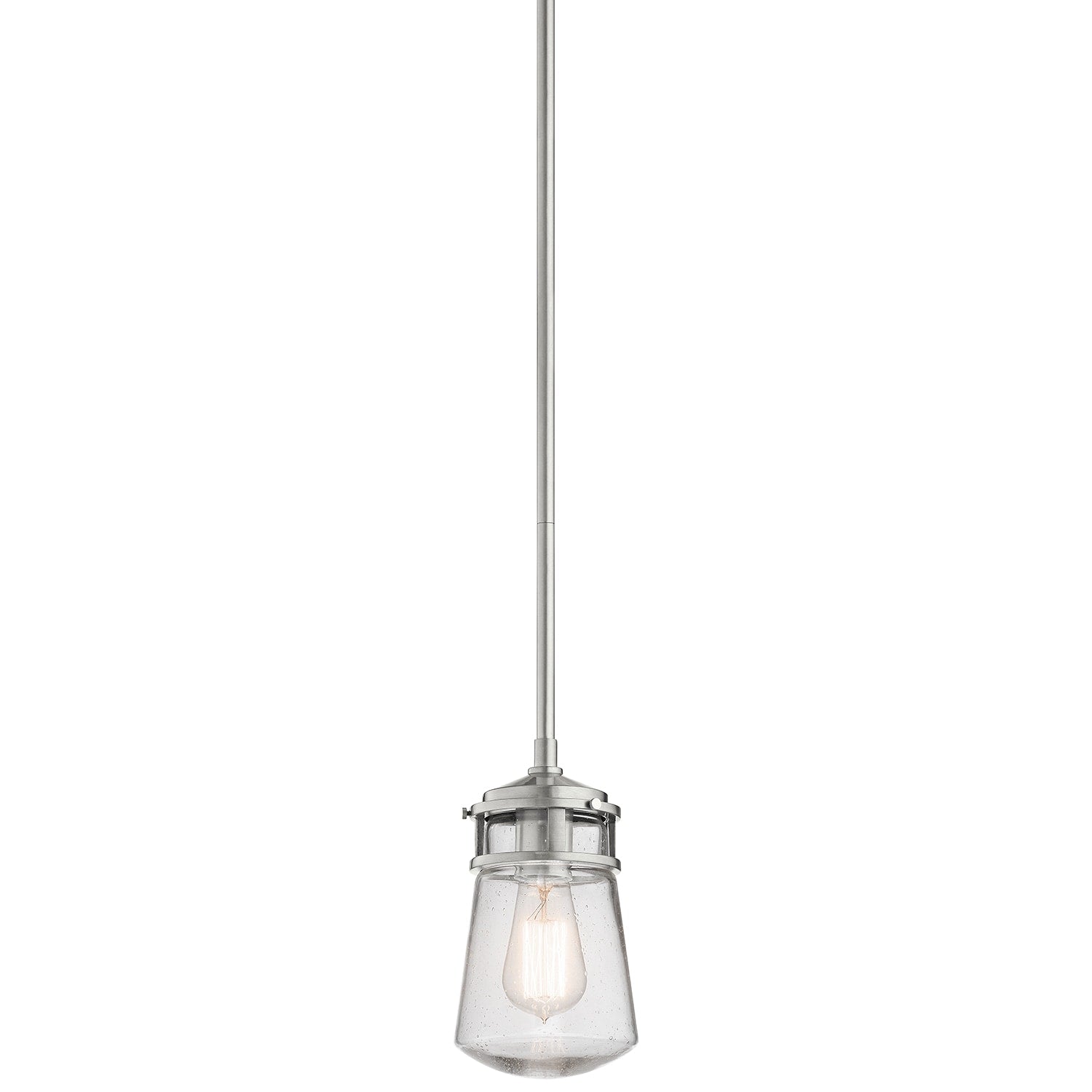 Kichler Lighting Lyndon Collection 1 Light Brushed Aluminum Outdoor Pendant