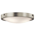 Kichler Lighting Lytham Collection 3 Light Brushed Nickel Flush Mount