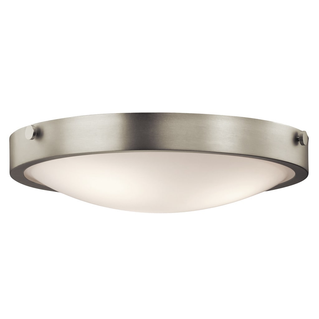 Kichler Lighting Lytham Collection 3 Light Brushed Nickel Flush Mount