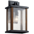 Kichler Lighting Marimount 1 Light Outdoor Wall Light Glass Black