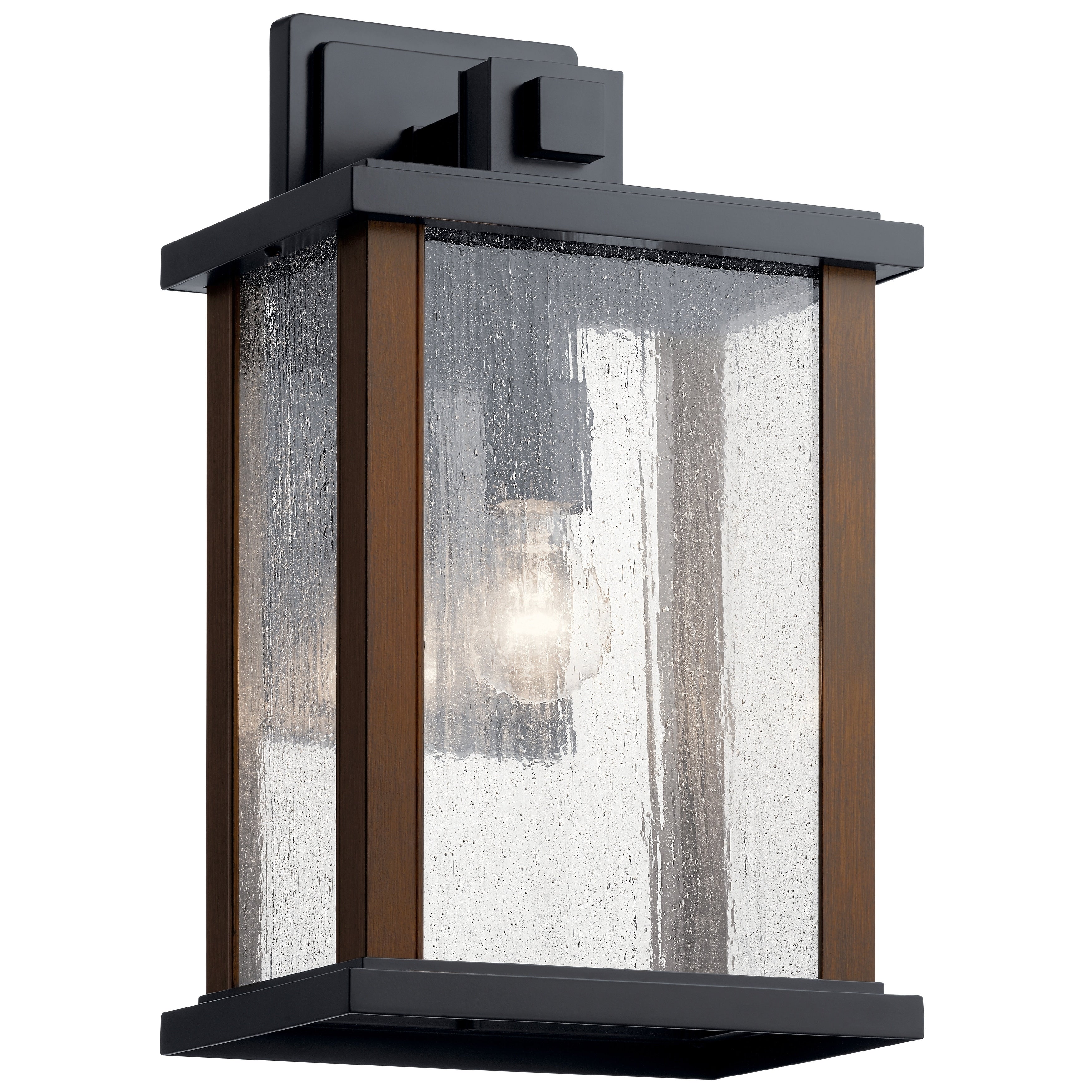 Kichler Lighting Marimount 1 Light Outdoor Wall Light Glass Black
