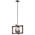 Kichler Lighting Marimount 4 Light Chandelier Semi Flush Auburn Stain