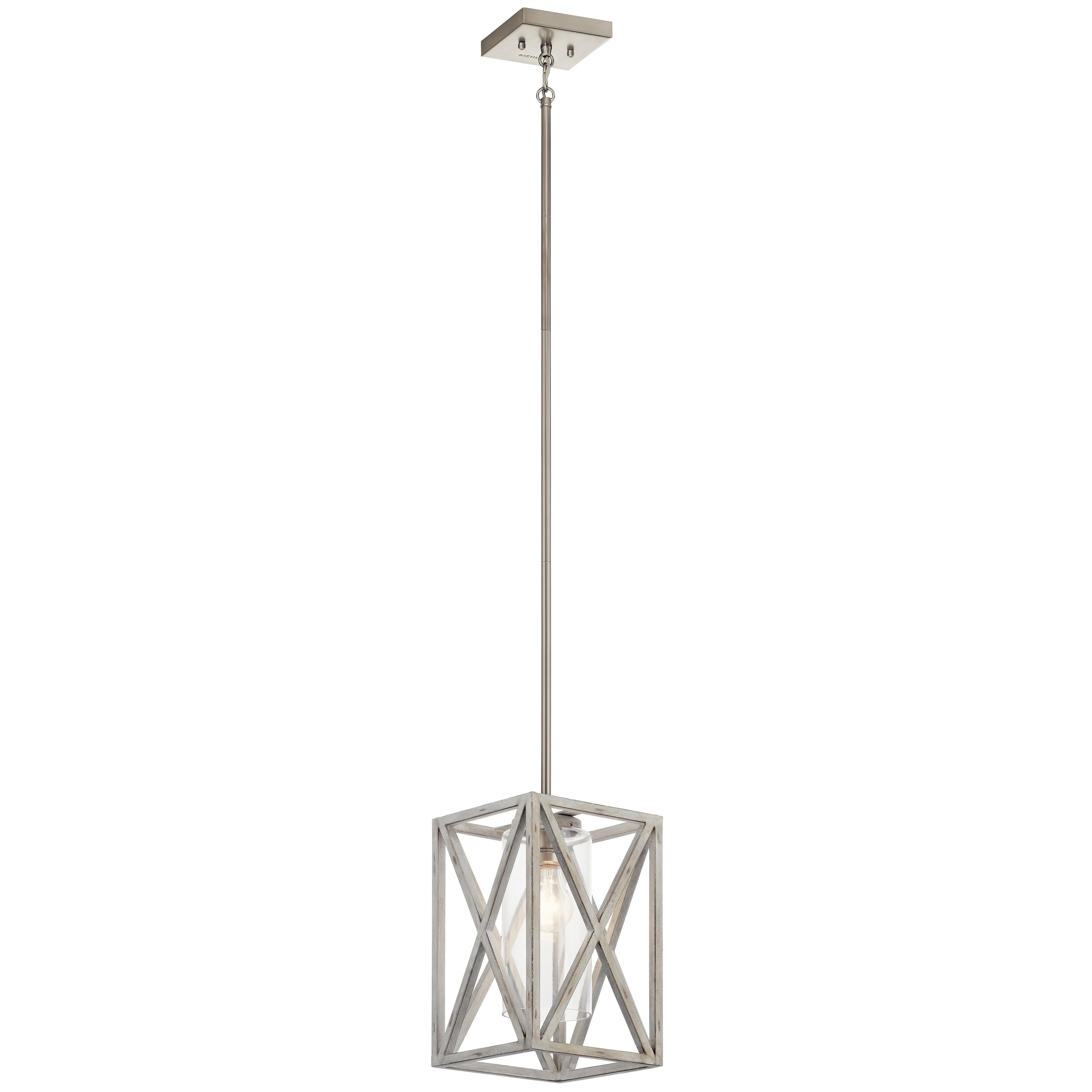 Kichler Lighting Moorgate Distress Antique White 1 Light Mini Pendant